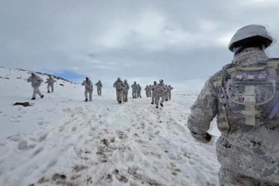 Mehmetçik kış tatbikatında