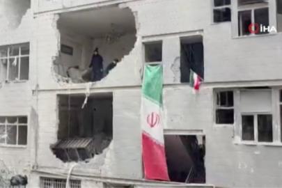 İran'ın başkenti Tahran'daki yıkım görüntülendi