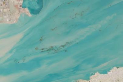 Basra Körfezi'ndeki petrol sızıntısı uzaydan görülüyor