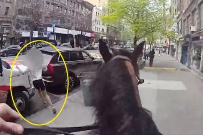 New York’ta film gibi takip: Atlı polis hırsızı kıskıvrak yakaladı